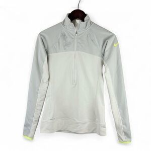 Nike Pro Women's Dri-Fit 1/2 Zip Jacket Pullover Sweater Gray Running Athletic S